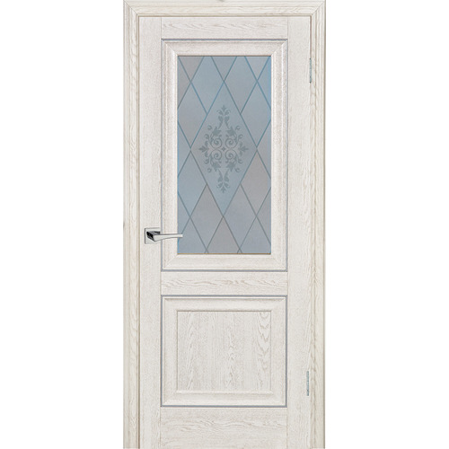 Дверь PSB-27 Дуб Гарвард кремовый со стеклом