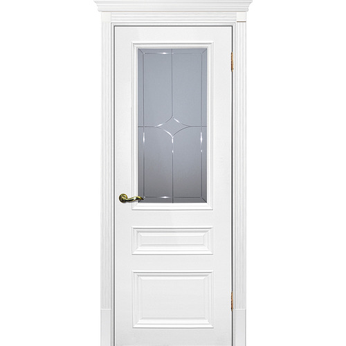 Дверь Смальта 06 Белый ral 9003 со стеклом