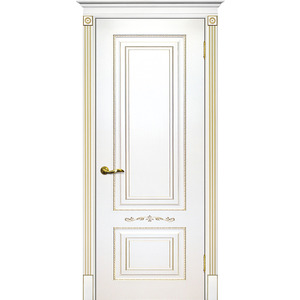 Дверь Смальта 04 Белый ral 9003 патина золото