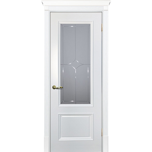 Дверь Смальта 07 Белый ral 9003 со стеклом