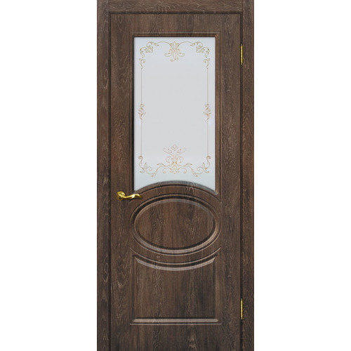 Дверь Сиена-1 Дуб корица со стеклом
