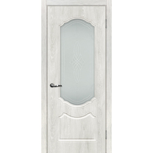 Дверь Сиена-2 Дуб жемчужный со стеклом