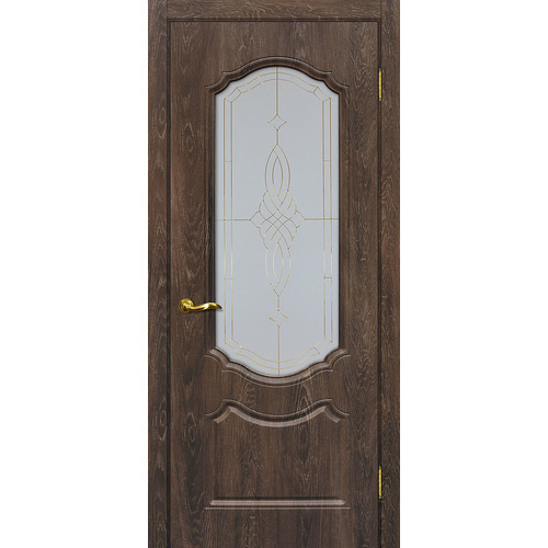 Дверь Сиена-2 Дуб корица со стеклом