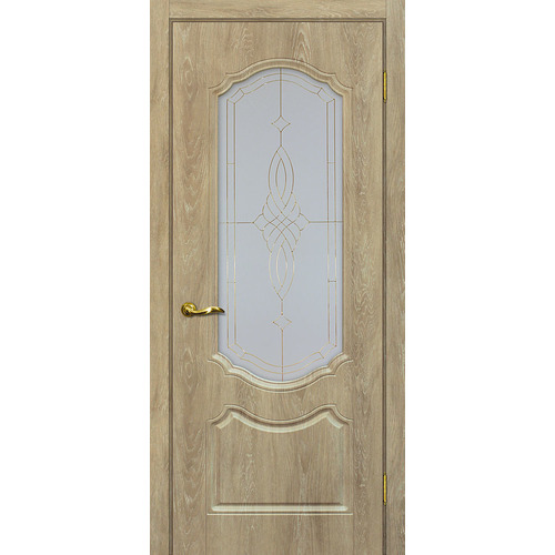Дверь Сиена-2 Дуб песочный со стеклом