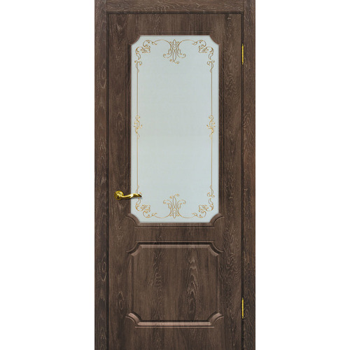 Дверь Сиена-4 Дуб корица со стеклом