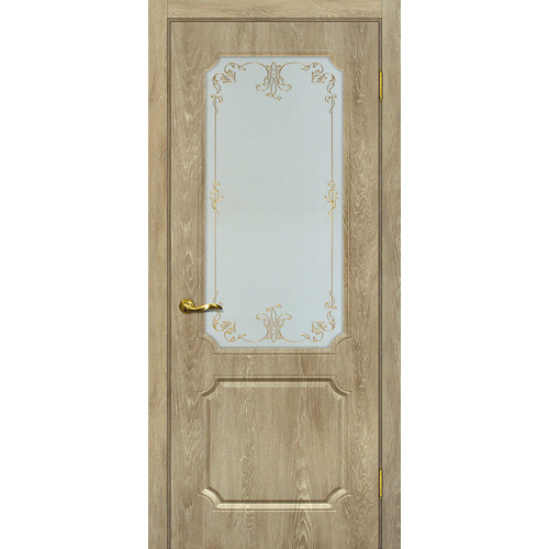 Дверь Сиена-4 Дуб песочный со стеклом