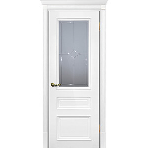 Дверь Смальта 06 Молочный ral 9010 со стеклом
