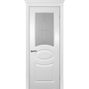 Дверь Смальта 12 Белый ral 9003 со стеклом