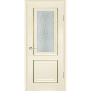 Дверь PSB-27 Ваниль со стеклом