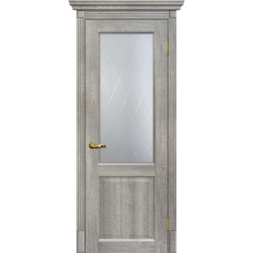 Дверь Тоскана-1 Чиаро гриджио со стеклом