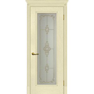 Дверь Флоренция-1 Ваниль со стеклом