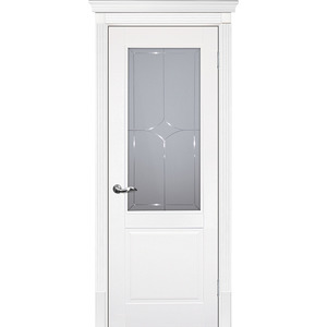 Дверь Смальта 15 Белый ral 9003 со стеклом
