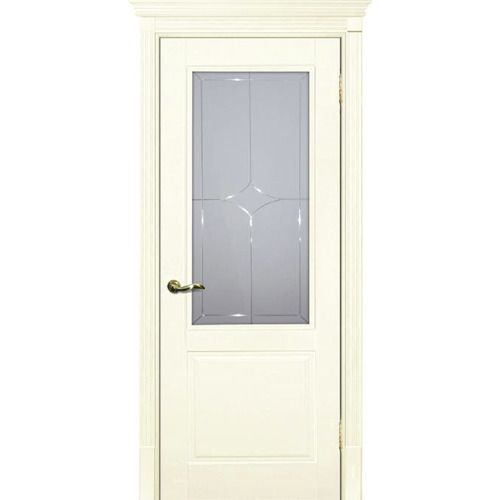 Дверь Смальта 15 Слоновая кость ral 1013 со стеклом