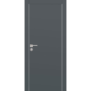 Дверь PX-1 AL кромка с 2-х ст. Графит