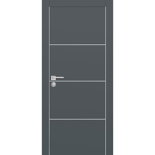 Дверь PX-2 AL кромка с 2-х ст. Графит