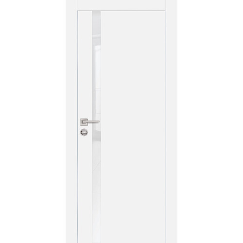 Дверь PX-8 AL кромка с 2-х ст. Белый со стеклом
