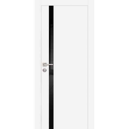 Дверь PX-8 AL кромка с 2-х ст. Белый со стеклом