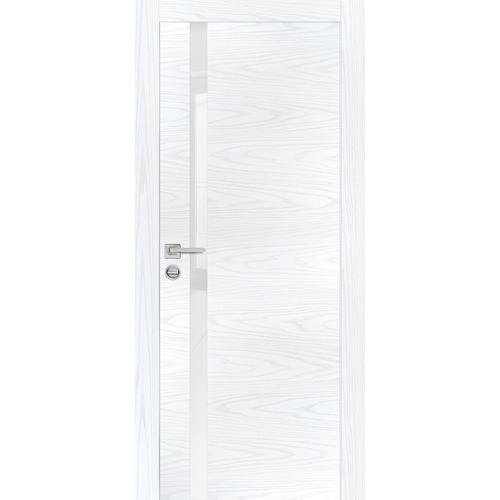 Дверь PX-8 AL кромка с 2-х ст. Дуб скай белый со стеклом