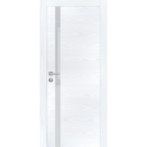 Дверь PX-8 AL кромка с 2-х ст. Дуб скай белый со стеклом