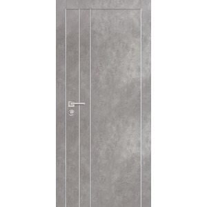 Дверь PX-14 AL кромка с 2-х ст. Серый бетон