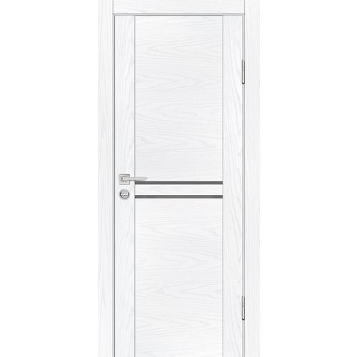 Дверь PSM-4 Дуб скай белый со стеклом