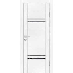 Дверь PSM-5 Дуб скай белый со стеклом