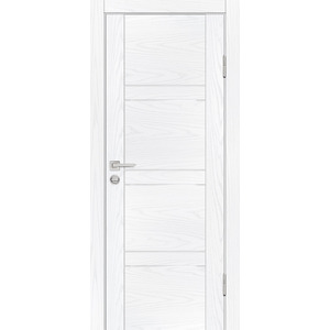 Дверь PSM-6 Дуб скай белый со стеклом