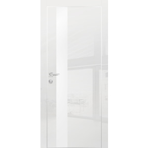 Дверь HGX-10 Белый глянец со стеклом
