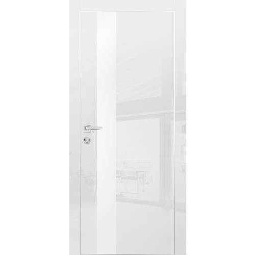 Дверь HGX-10 Белый глянец со стеклом