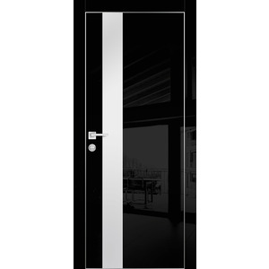 Дверь HGX-10 Черный глянец со стеклом