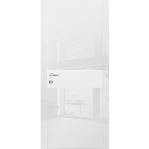Дверь HGX-3 Белый глянец со стеклом