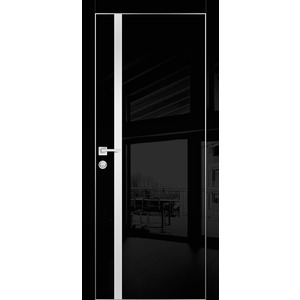 Дверь HGX-8 Черный глянец со стеклом
