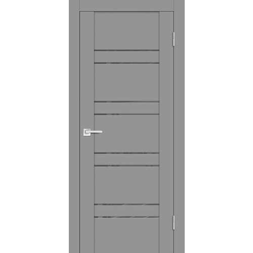 Дверь PST-1 серый бархат со стеклом