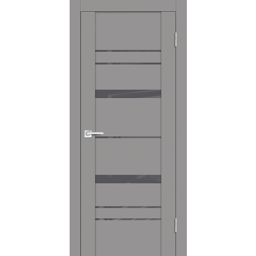Дверь PST-2 серый бархат со стеклом