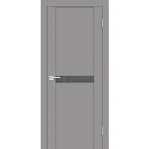 Дверь PST-3 серый бархат со стеклом