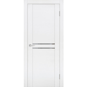 Дверь PST-4 белый бархат со стеклом