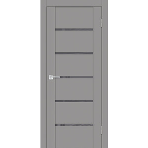 Дверь PST-7 серый бархат со стеклом