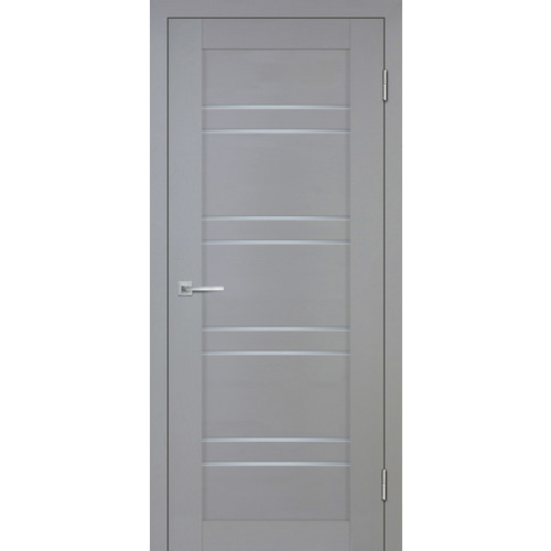 Дверь Деко-19 nanotex soft серый тик со стеклом