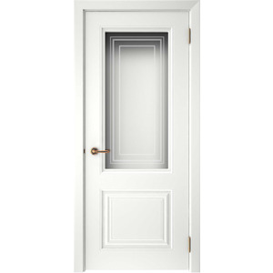 Дверь Смальта-42 Белый ral со стеклом