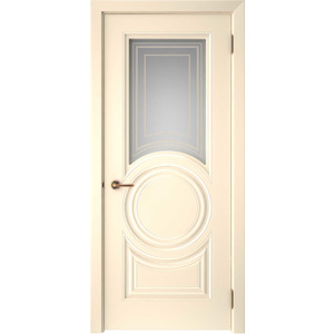 Дверь Смальта-45 Ваниль ral со стеклом