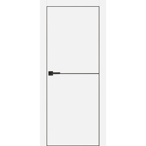 Дверь PX-19 черная кромка с 4-х ст. Белый