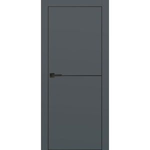 Дверь PX-19 черная кромка с 4-х ст. Графит