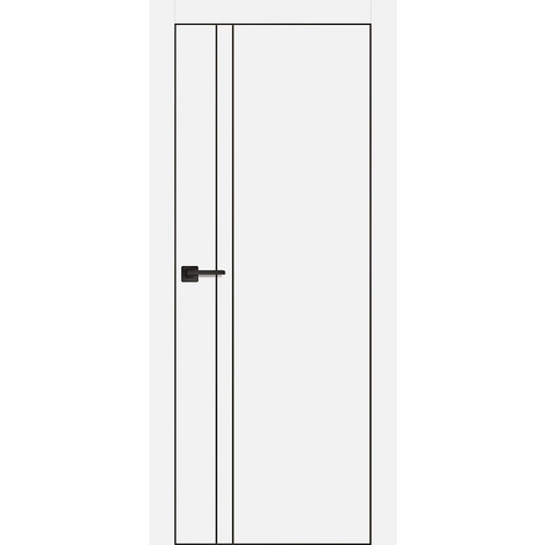 Дверь PX-20 черная кромка с 4-х ст. Белый