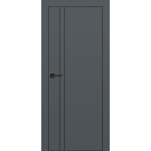 Дверь PX-20 черная кромка с 4-х ст. Графит