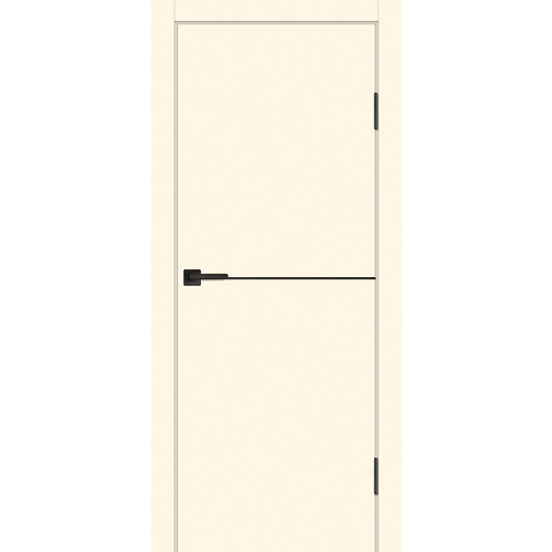 Дверь P-19 AL черный молдинг Магнолия