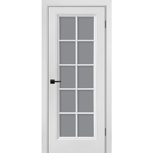 Дверь Смальта-Шарм 11 Молочный ral 9010 со стеклом